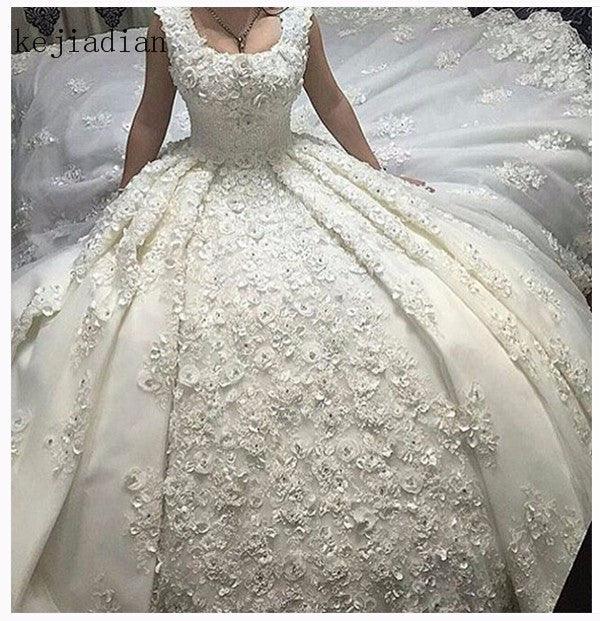 Full lace Luxury Ball Gown Wedding Dress