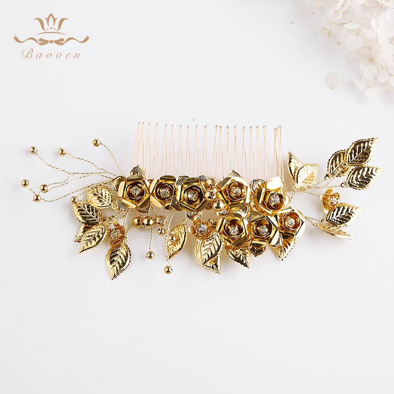 Handmade European Gold Barrettes Hair Accessories