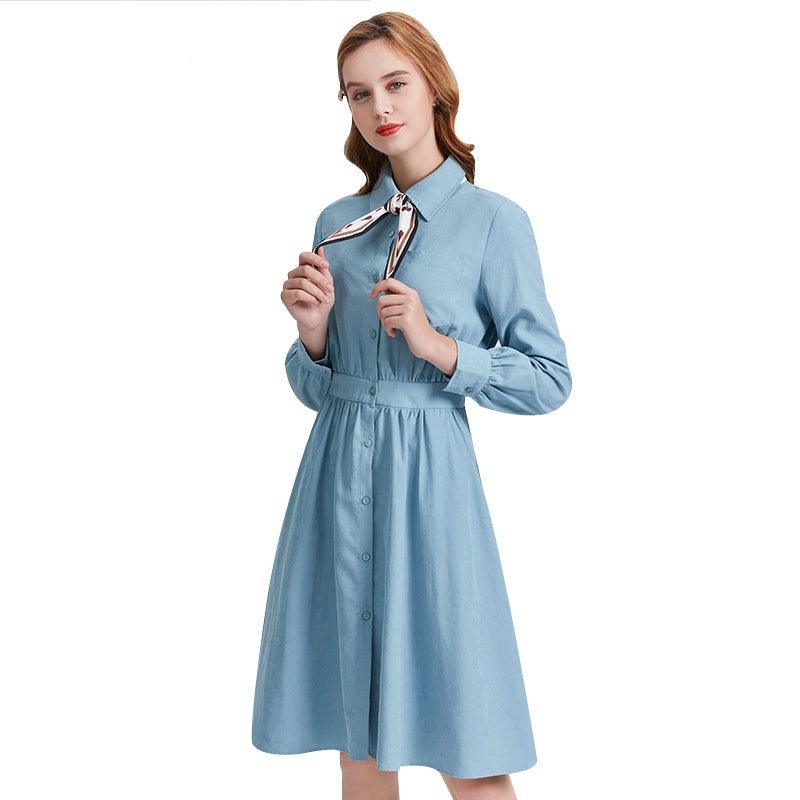 Minimalist Long Sleeve High Collard Dress