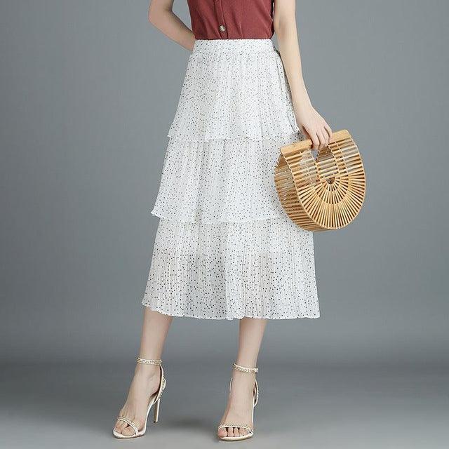 Summer Casual Dot Bud Lace Skirt