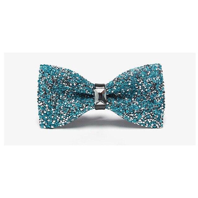 Men Luxury Sparkling Noble Crystal Rhinestone Bowtie