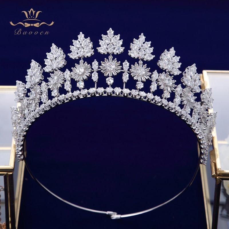 Zircon Crystal Brides Wedding Tiaras