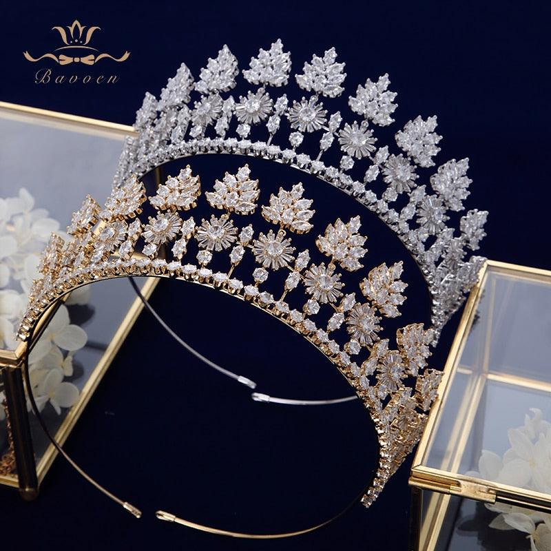 Zircon Crystal Brides Wedding Tiaras