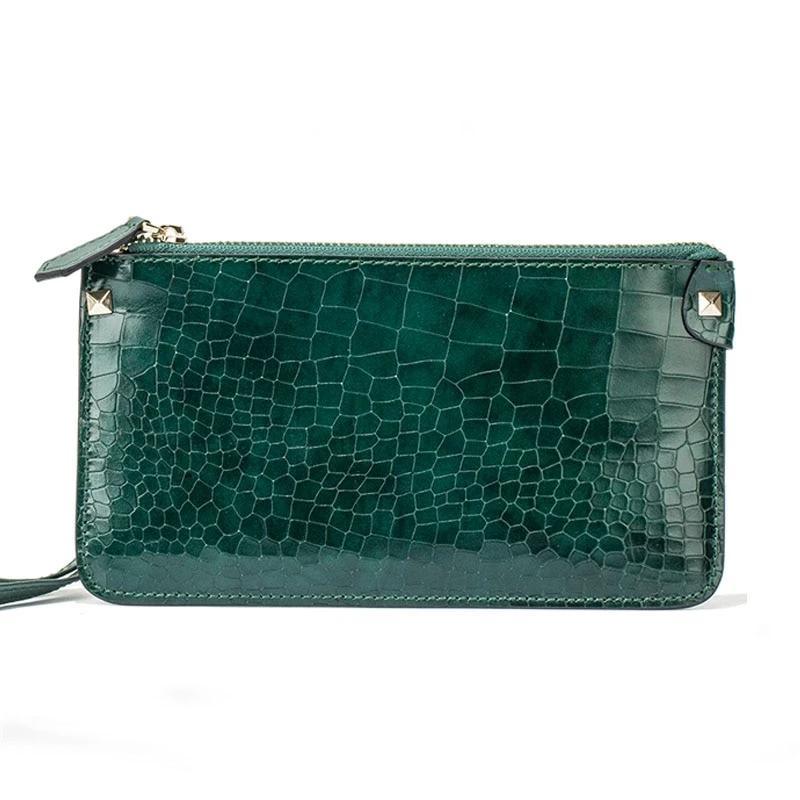 Slim Crocodile Leather Wallets