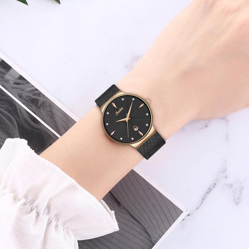 Ultra-thin Stainless Steel Waterproof Quartz Watch