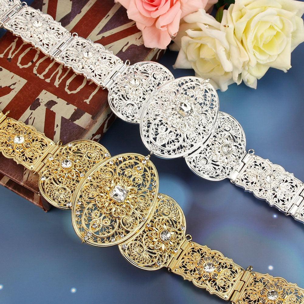 Rhinestone Gold Color Belt