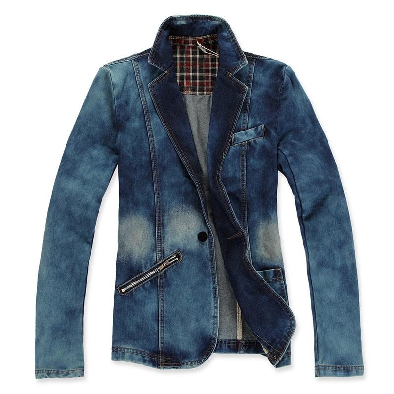 Men's Retro Cowboy Long-sleeved Denim Jacket