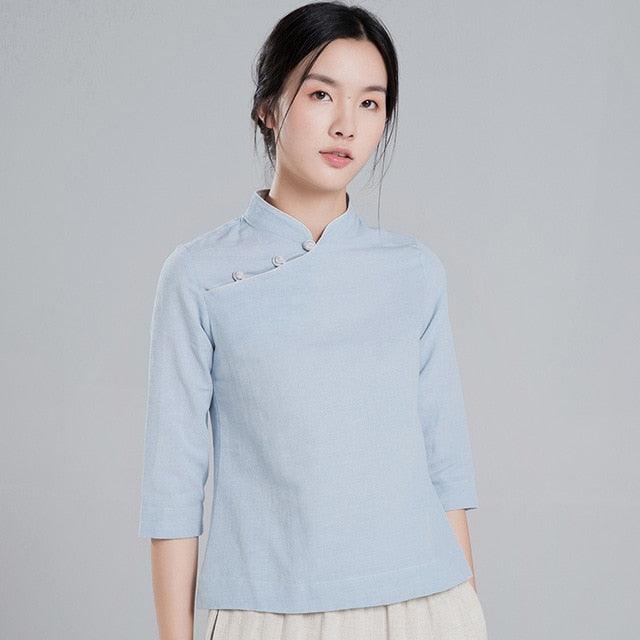 Traditional Chinese Tea Long Sleeve Top