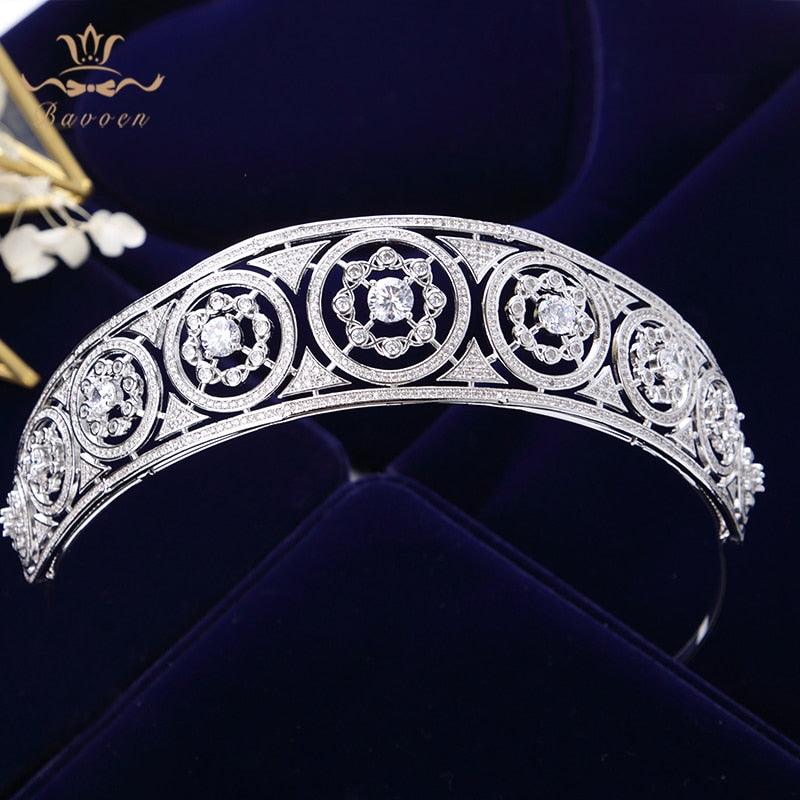 Luxurious Sliver Full Zircon Sparkling Wedding Tiaras