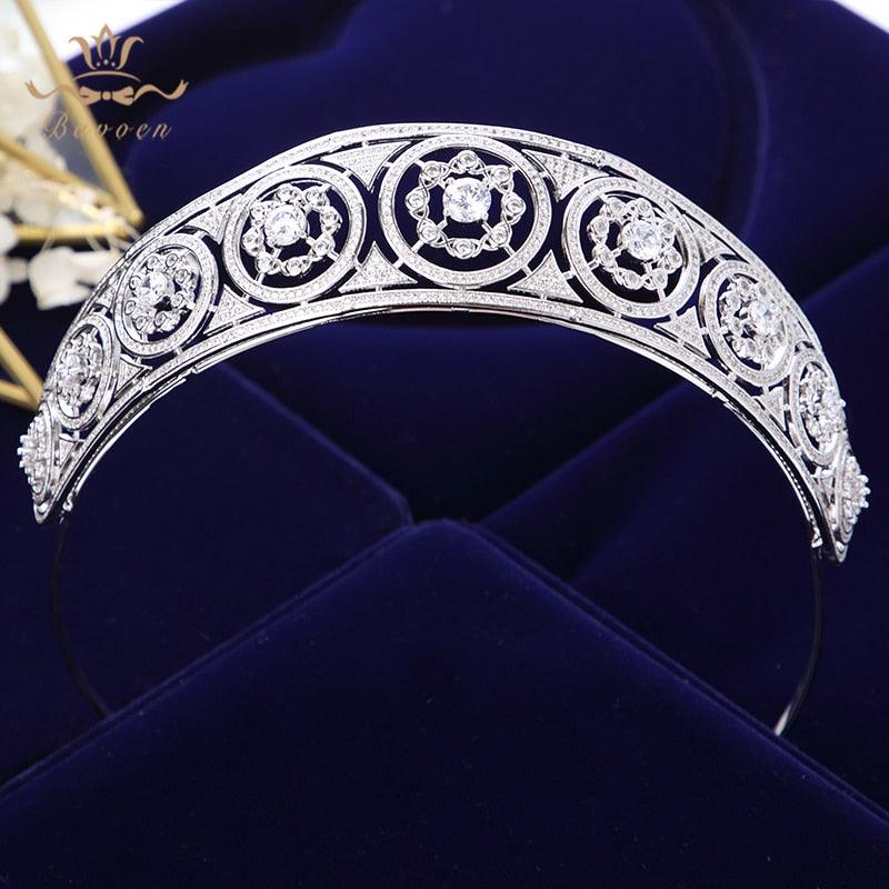 Luxurious Sliver Full Zircon Sparkling Wedding Tiaras