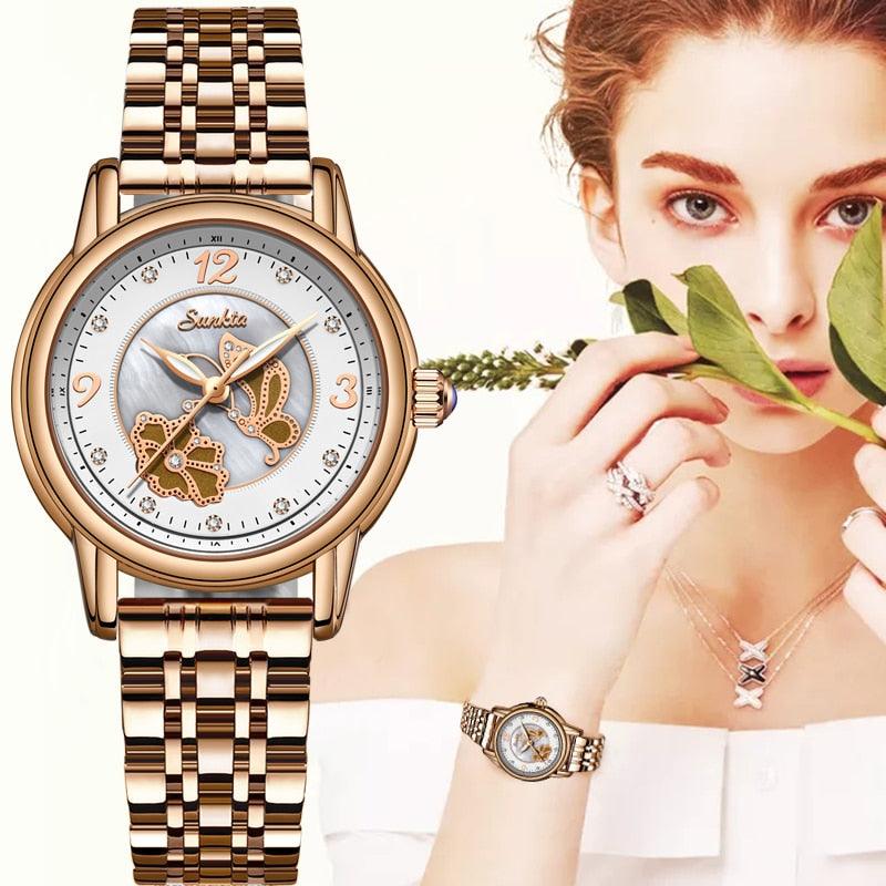 Luxury Brand Quartz Gold Plated Watch