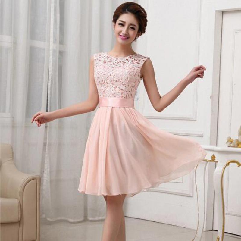 Sleeveless Sashes Knee-length Tank Slim Sexy Homecoming Dress