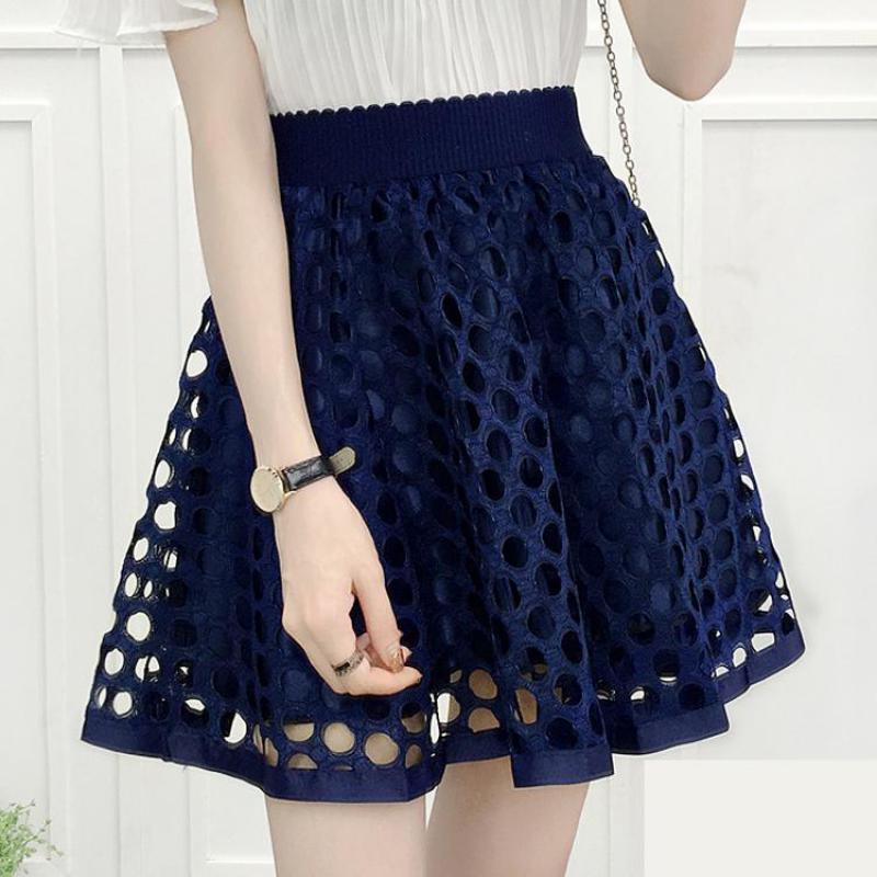 Mesh High Waist Female Mini Puff Skirt