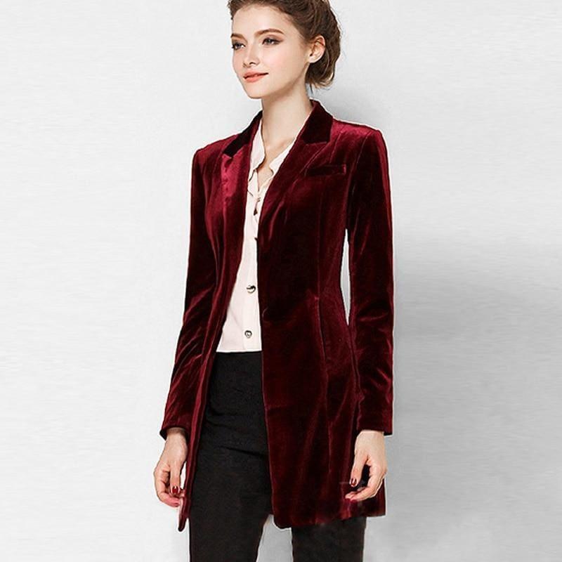 ladies velvet suit