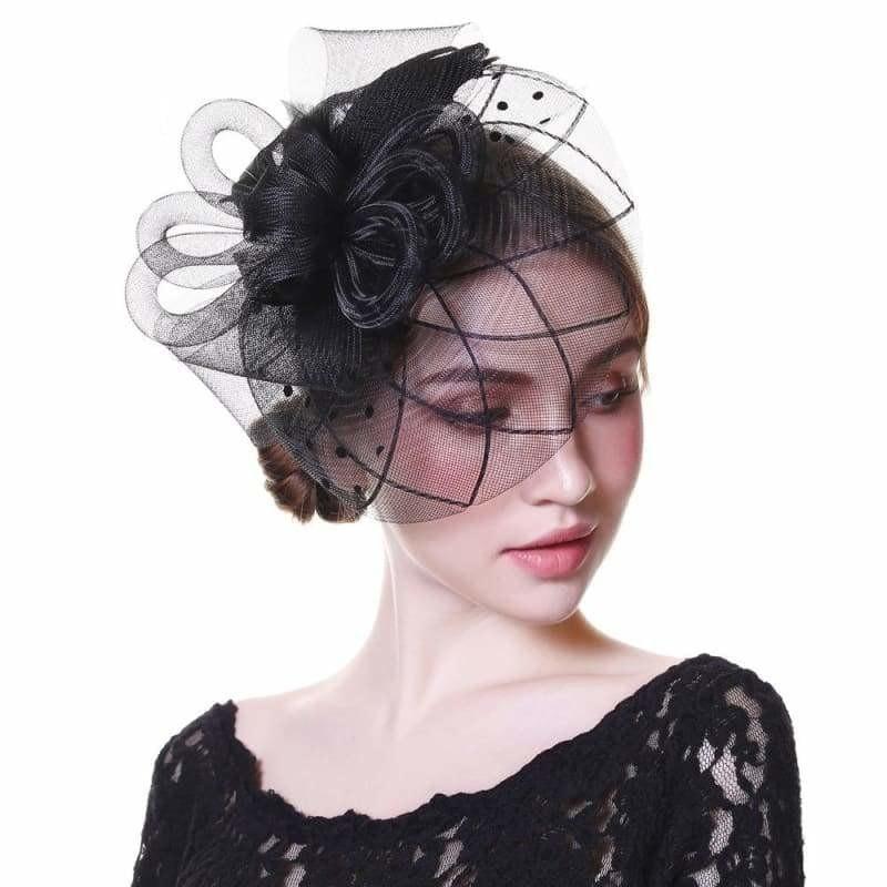 Fascinators Flower Mesh Ribbons Feathers Royal Elegant Fedoras Hat