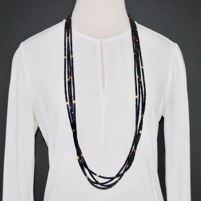 Four Strands Black Gold Ascent Necklace