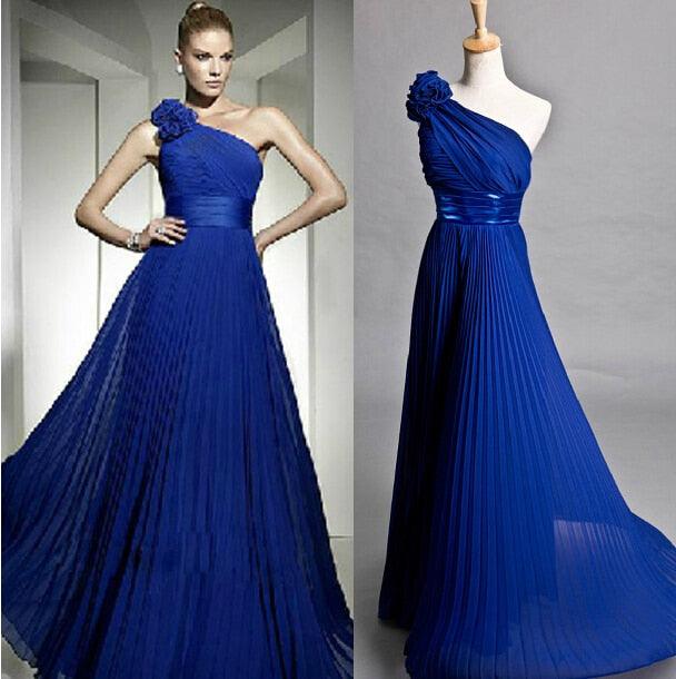 Sexy Formal gown royal blue long bridesmaid dress