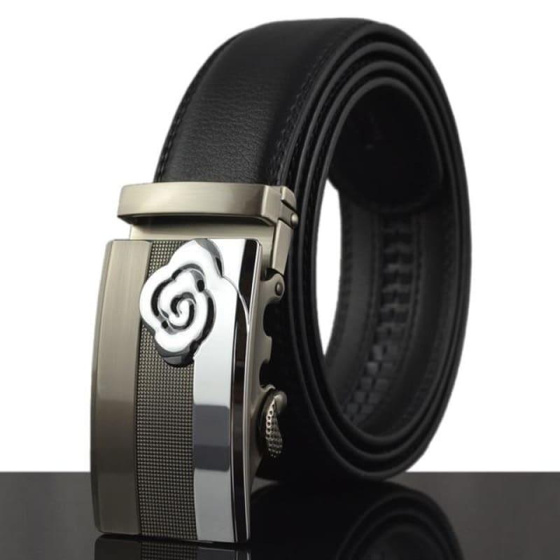 Genuine Leather High Quality Brand Black Formal Business Belt