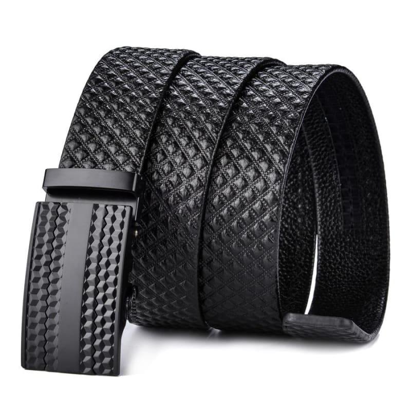 Men Cowskin Designer High Quality Alloy Buckle Automatic Belt