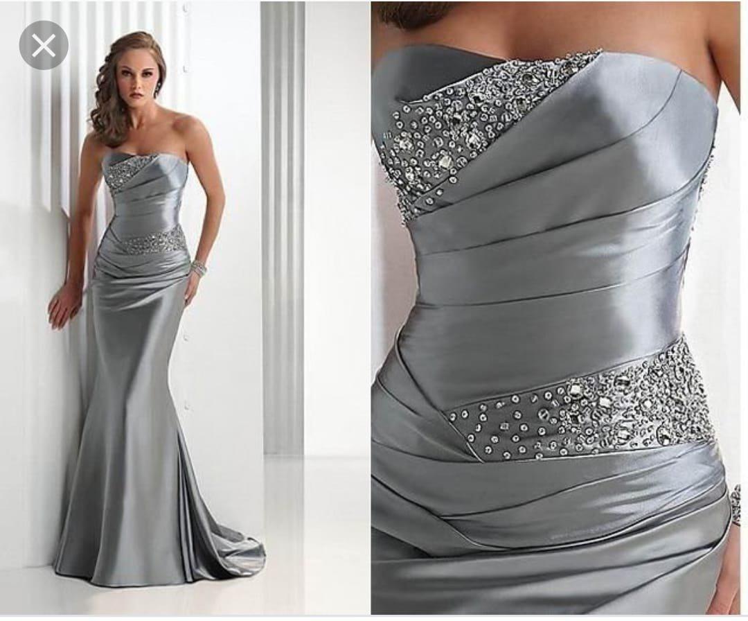 gray mermaid dress