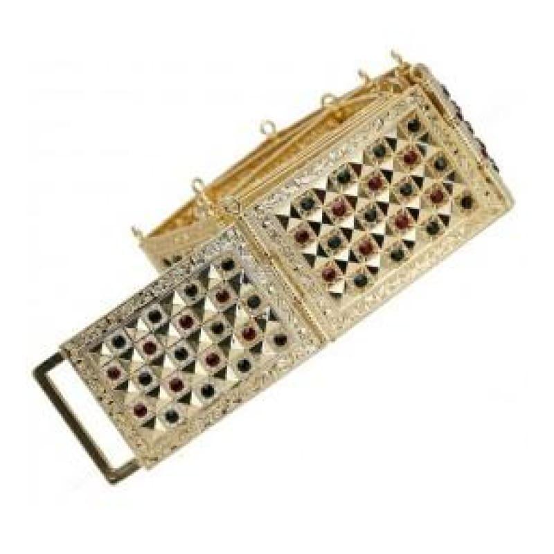 Metal Waist Belt - Gold-colored - Ladies