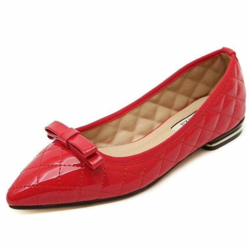 Patent Leather Slip On Comfortable Pointed Toe Flats