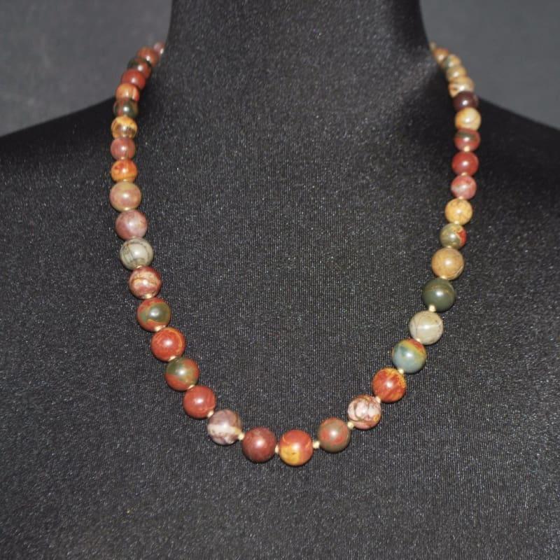 Picasso Jasper Graduated Handmade Necklace