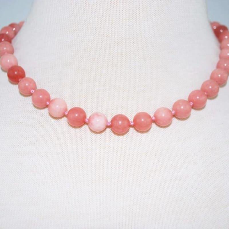 Pink Morganite Gemstone Beaded Women's Necklace