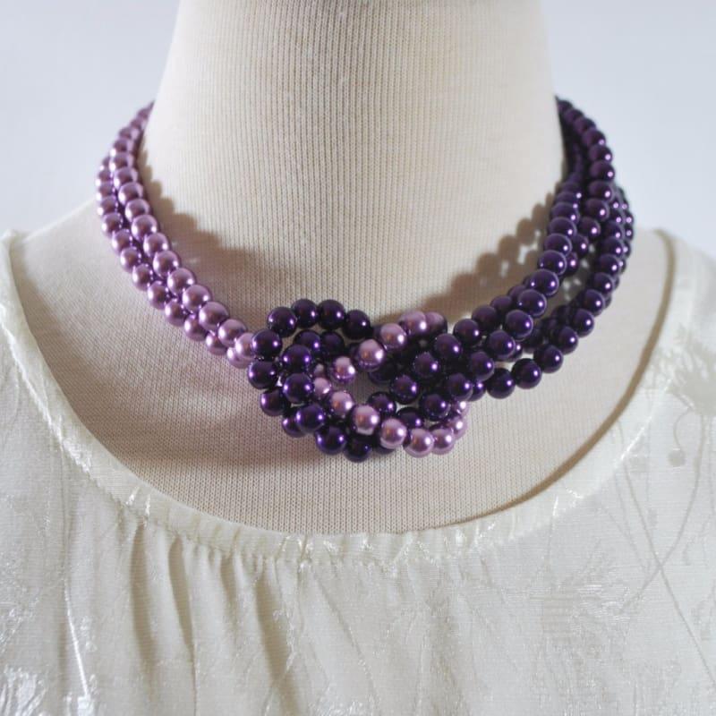 Purple Baroque Pearl Necklace | Lustrous Freshwater Flameball Jewelry -  Glitz And Love
