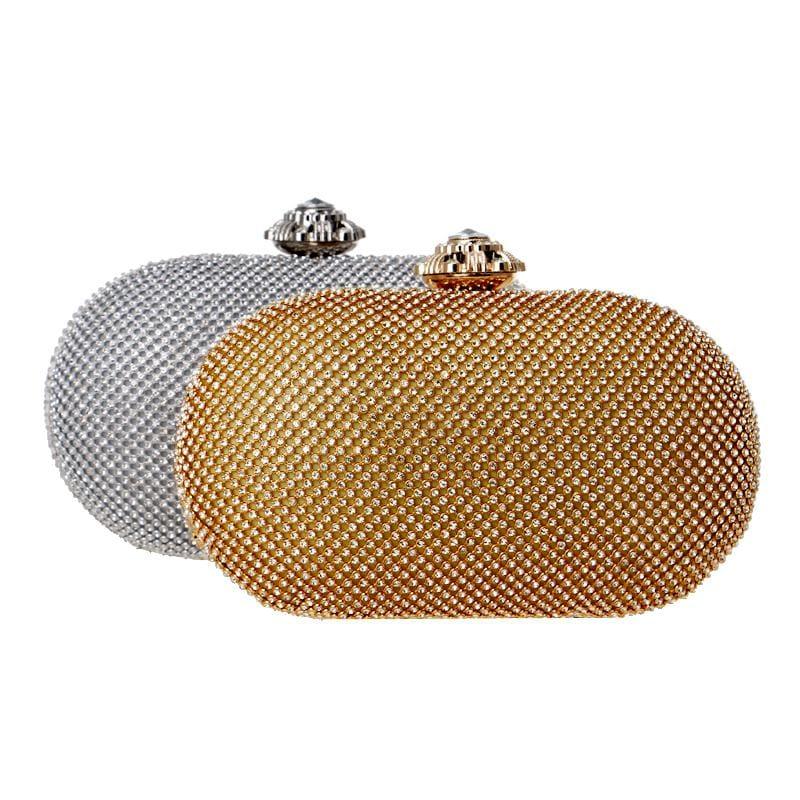 Rhinestones Women Evening Bag Flower Metal Crystal Clutch