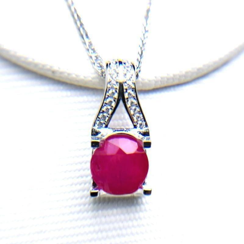 Ruby Big Round 2.3ct Precious Gemstone Pendant