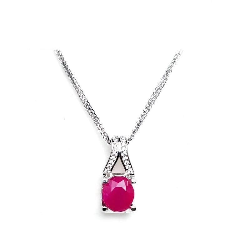 Ruby Big Round 2.3ct Precious Gemstone Pendant