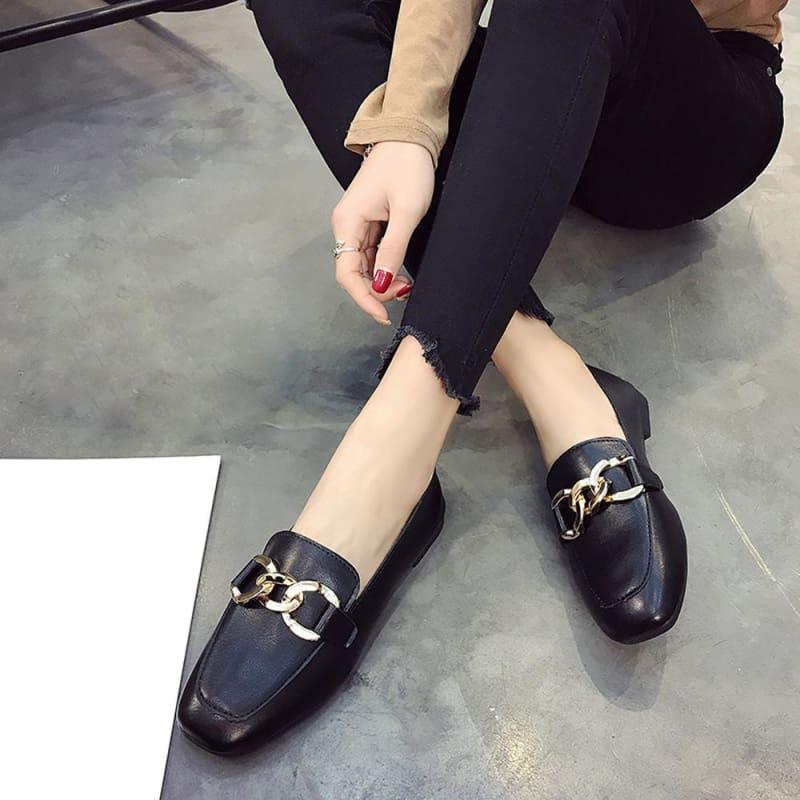 Shallow Mouth Loafers Summer Fashion Sweet Flats