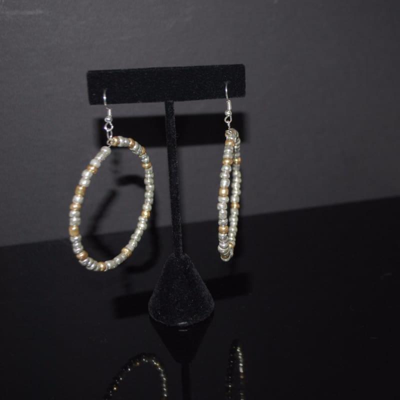 Silver / Gold Silver Sterling Hoop Earrings