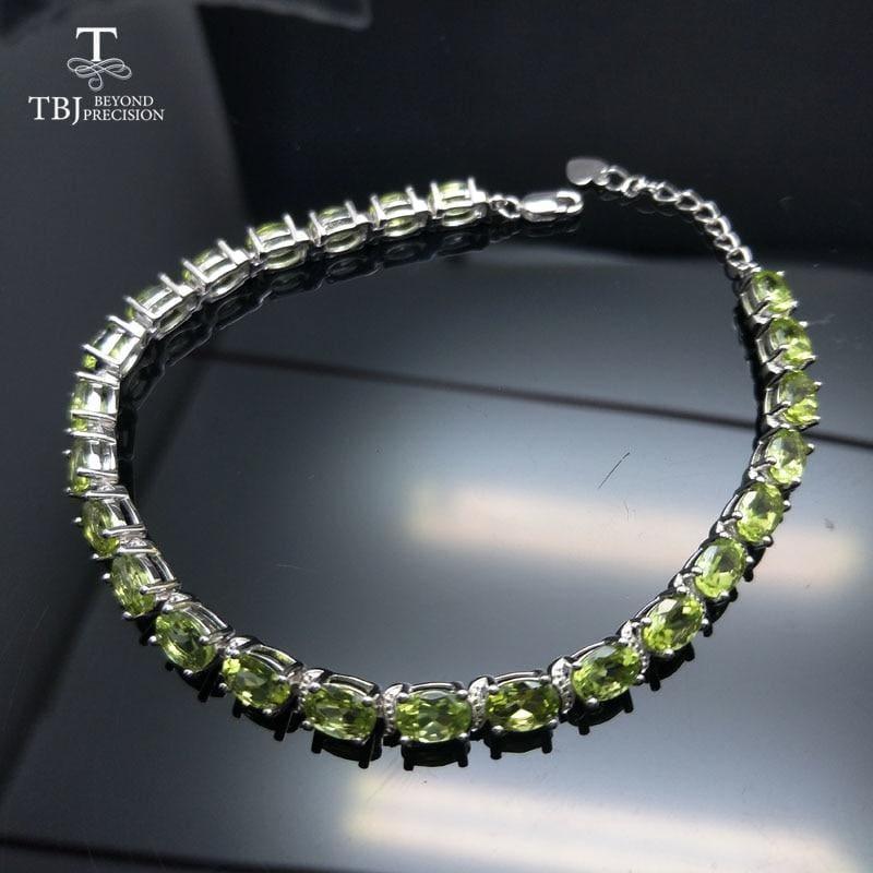 Simple and Classic 12ct Peridot Gemstone Bracelet