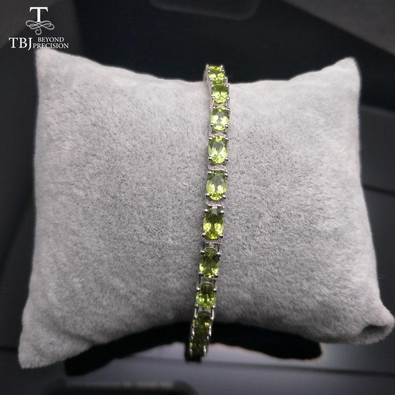 Simple and Classic 12ct Peridot Gemstone Bracelet