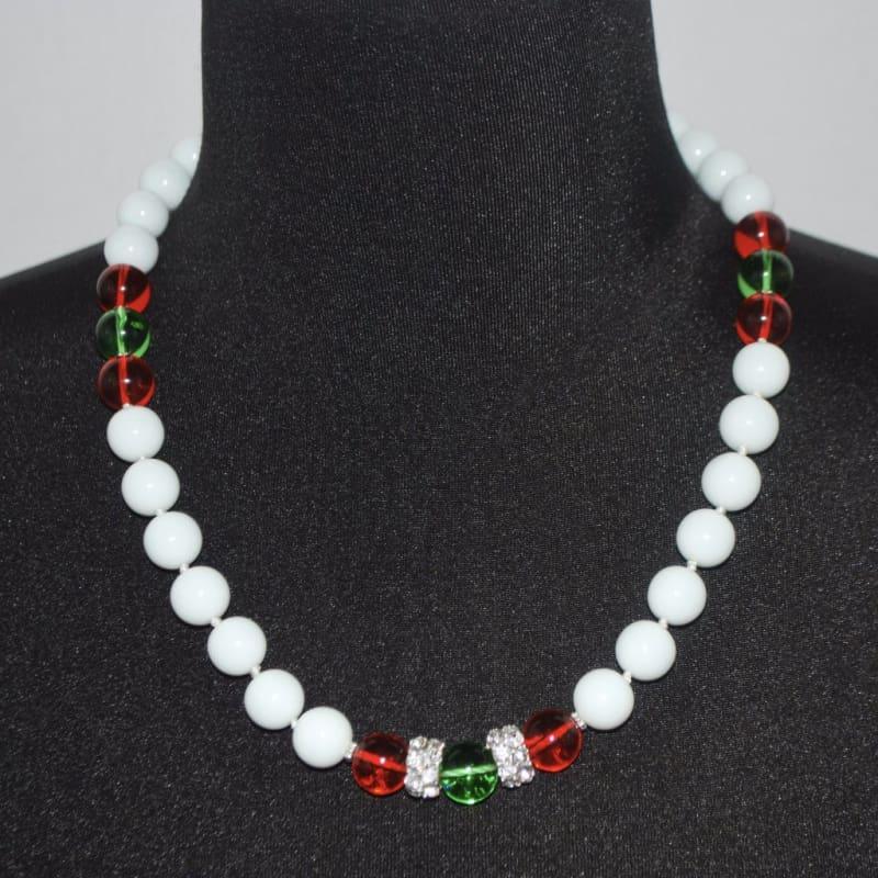 White Jade Stone Necklace.