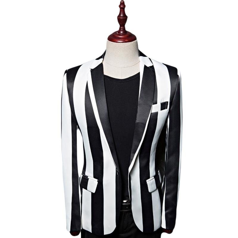 Men's Striped Blazer Suit