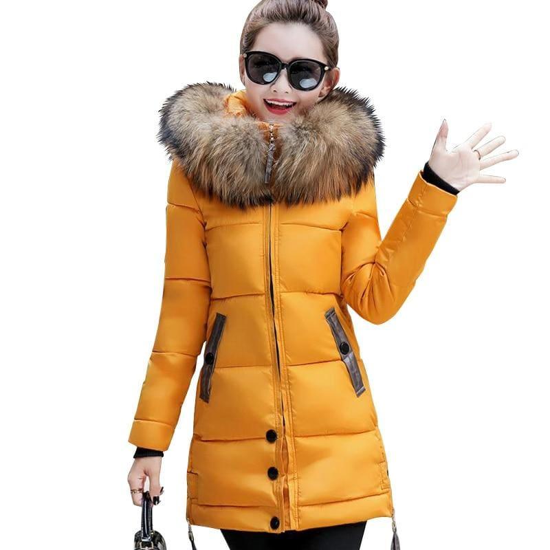 Winter Hooded Female Outerwear Parka Long Coat