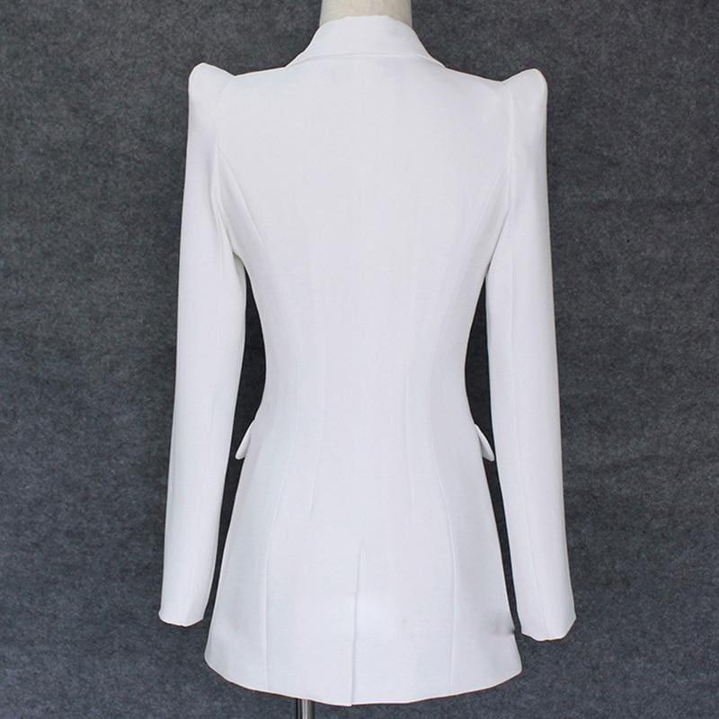 Women's Shrug Shoulder Single Button Blazer