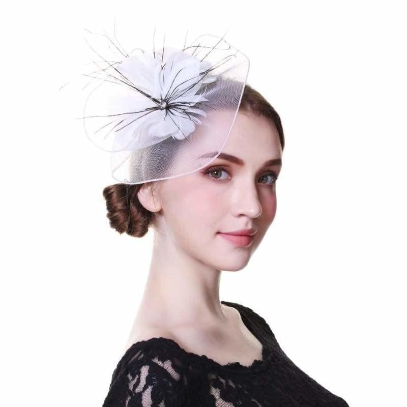 Wool Felt Top Hat Party Mesh Hat Ribbons And Feathers Fascinators Hats