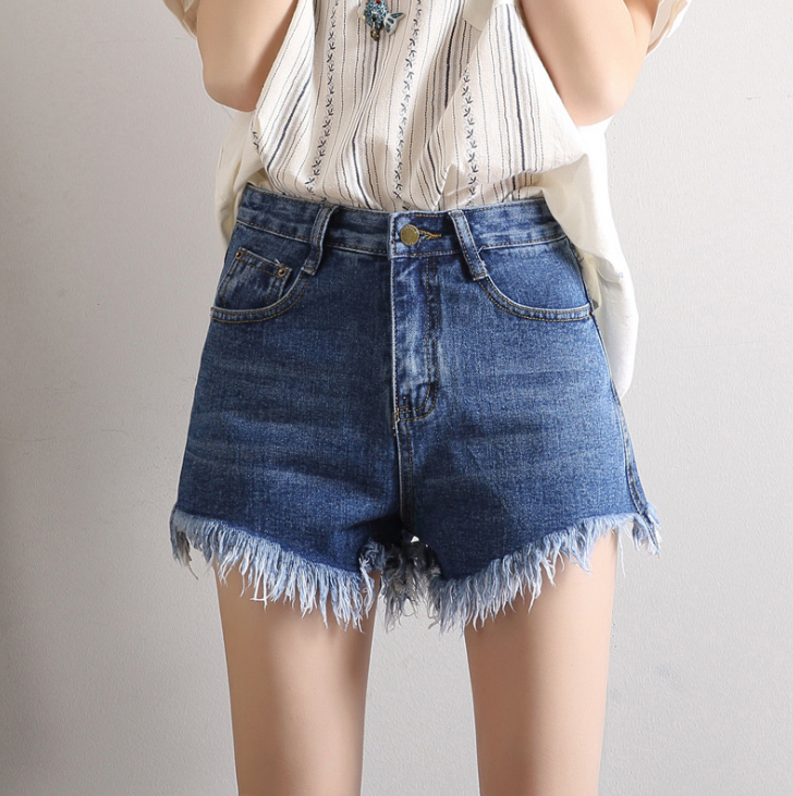 Fashion High-Waisted Denim Shorts – Shodg