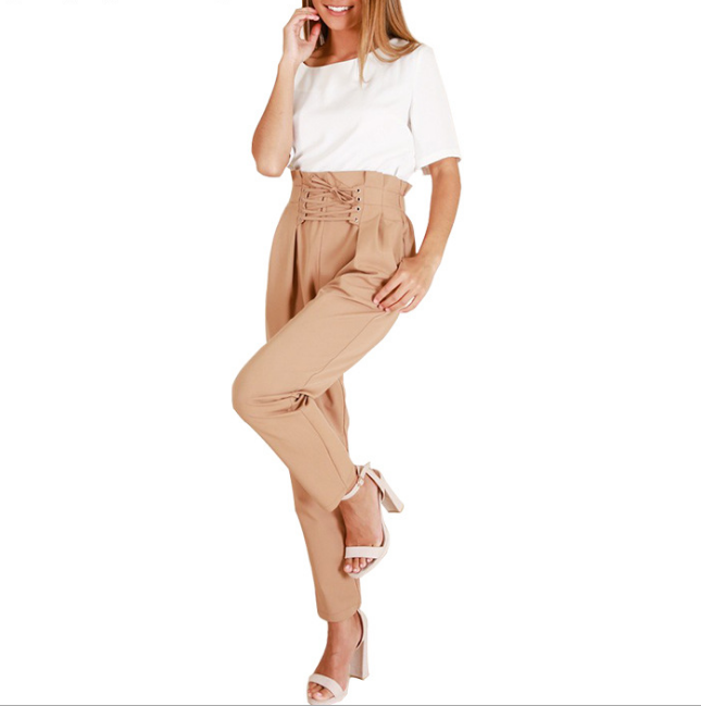 Casual Women'S High Waist Khaki Pants – Shodg