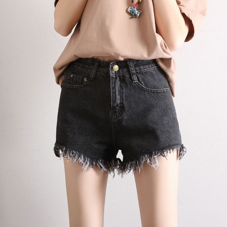 Fashion High-Waisted Denim Shorts – Shodg