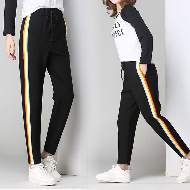 rainbow stripe sweatpants