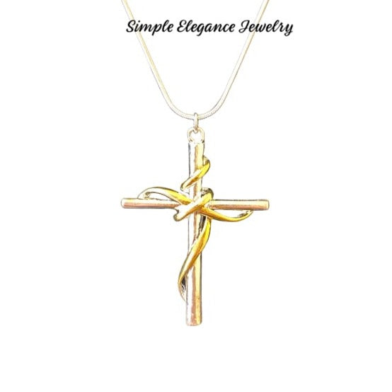 Silver/Gold Cross Necklace With Chain