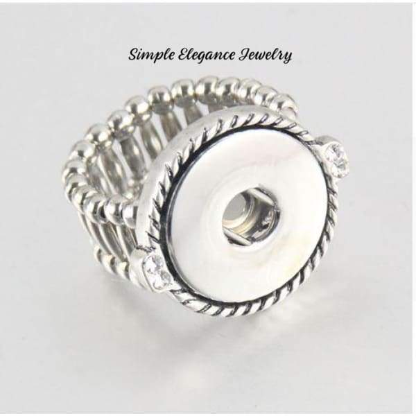 Stretch Rhinestone Snap Ring