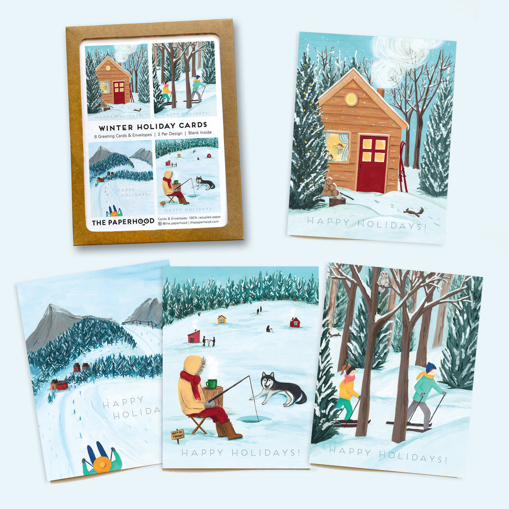 Ice Fishing Holiday Card - The Paperhood Stationary – The Made in Canada  Store