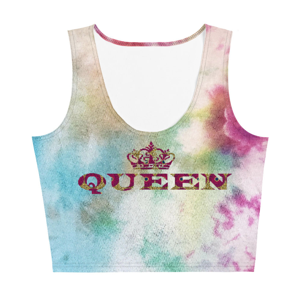 Tie & Dye Ankara Queen Crop Top - RuvaAfricWear