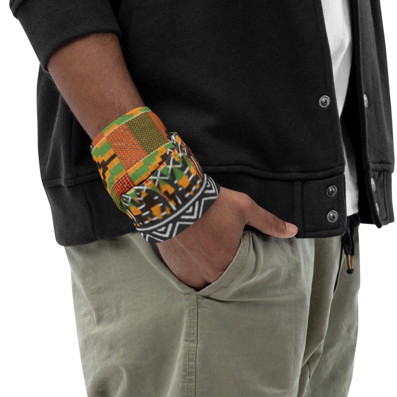 Kente and Mud Cloth Fusion Men's Leggings - RuvaAfricWear